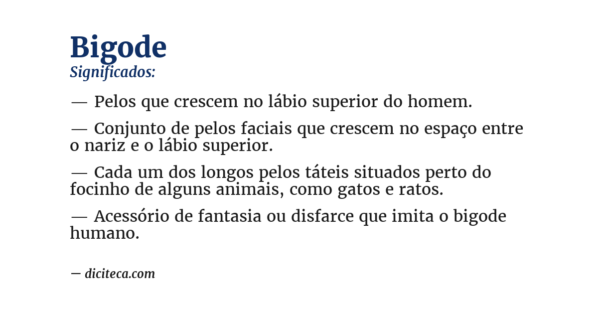 Significado de bigode