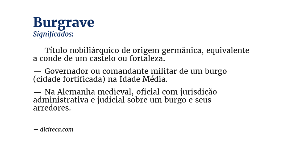 Significado de burgrave