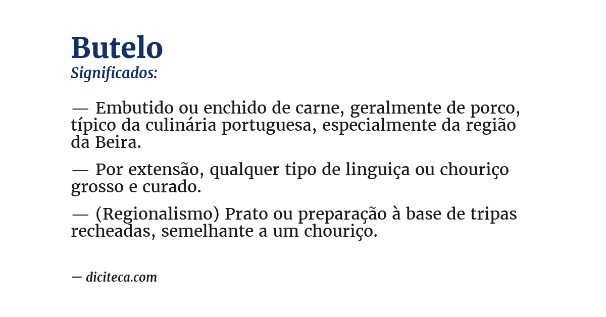 Significado de butelo