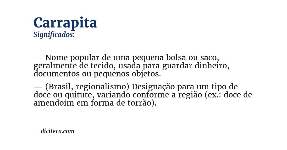 Significado de carrapita