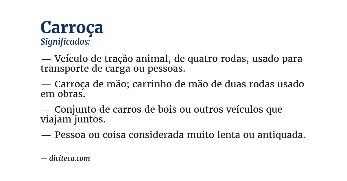 Significado de carroça