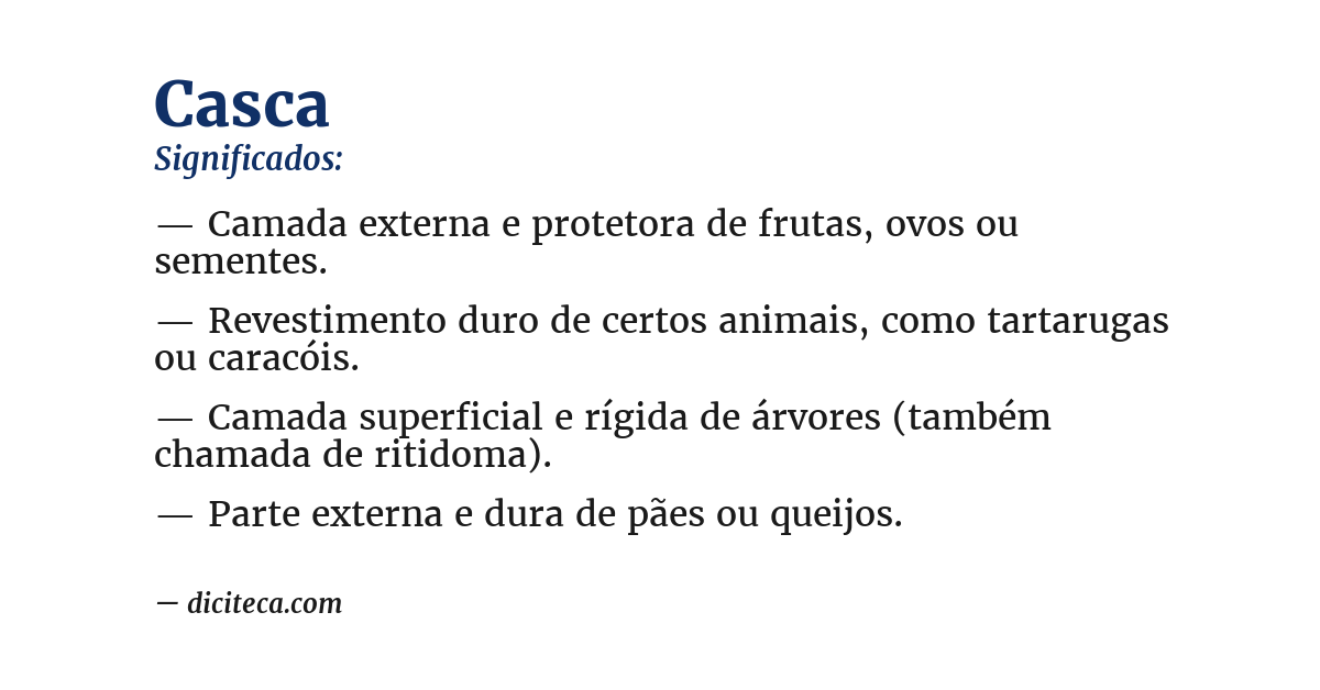 Significado de casca