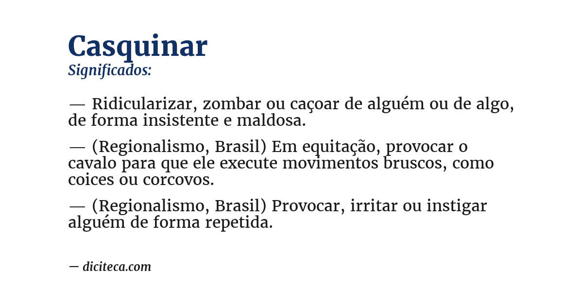 Significado de casquinar