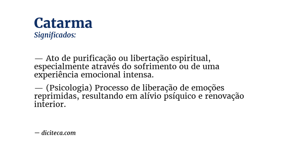 Significado de catarma