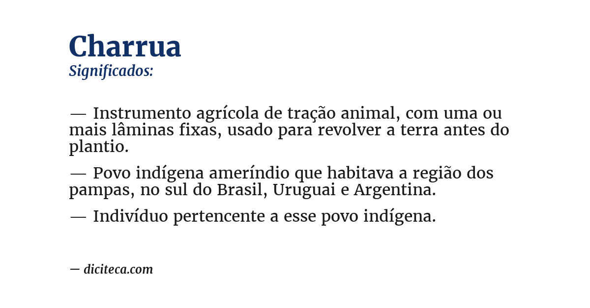 Significado de charrua