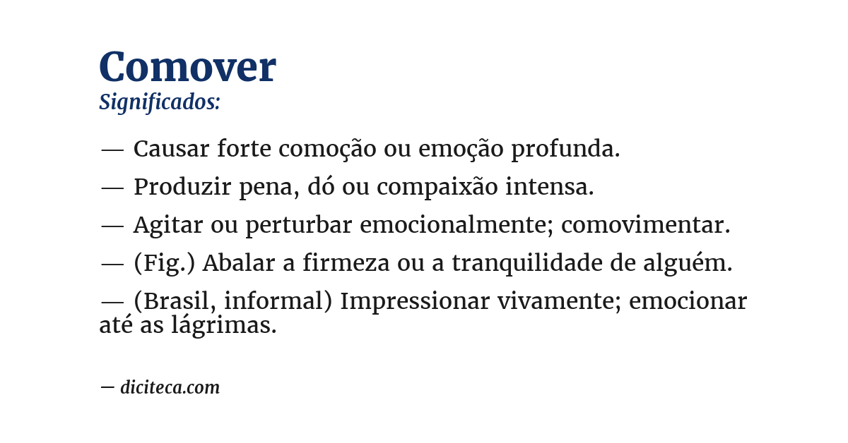 Significado de comover