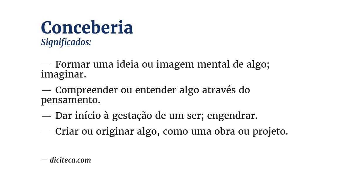 Significado de conceberia