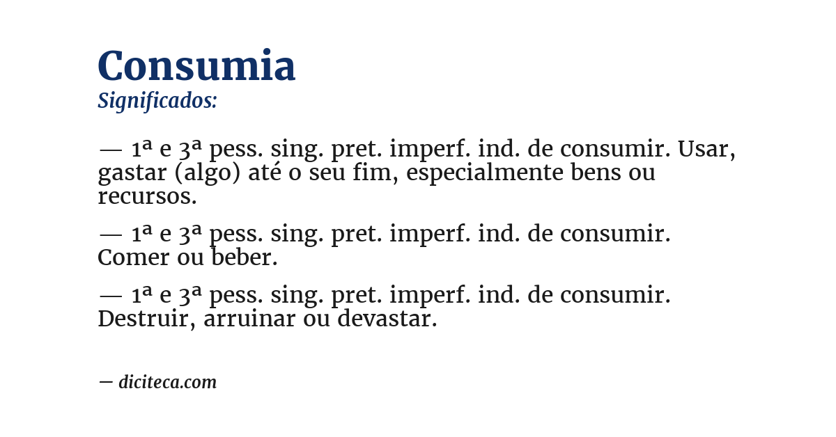 Significado de consumia