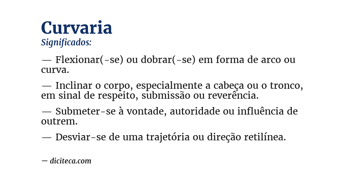 Significado de curvaria