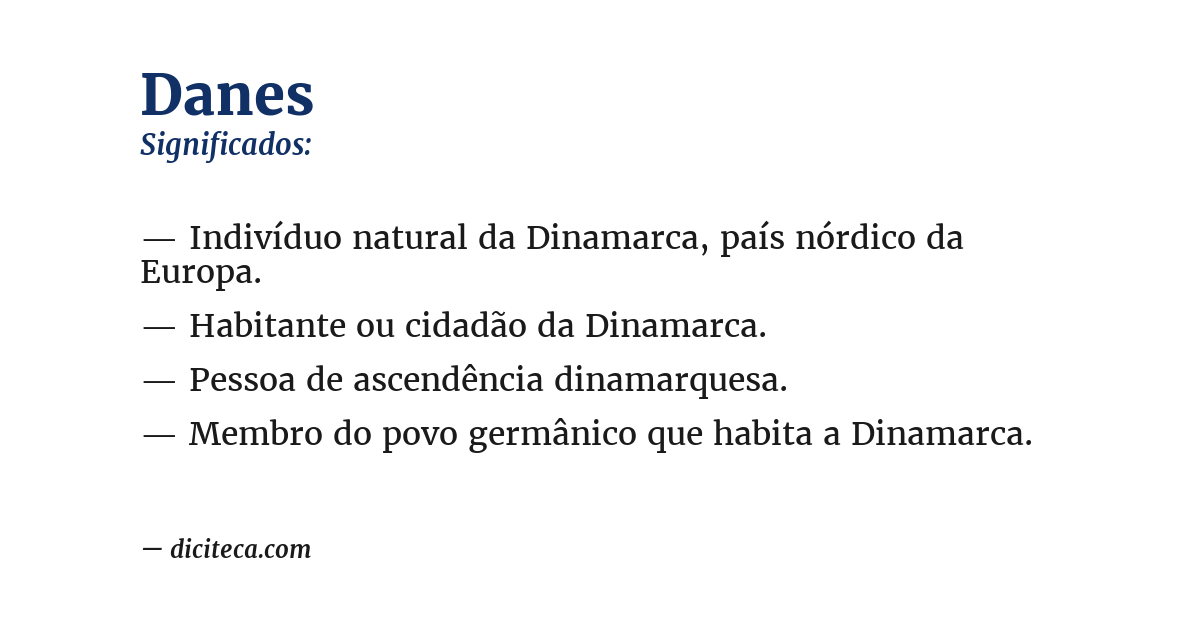 Significado de danes