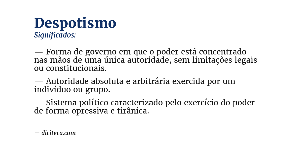 Significado de despotismo