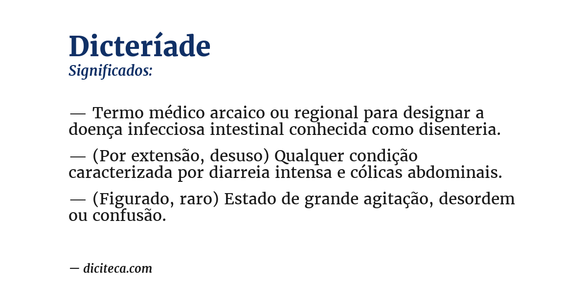 Significado de dicteríade