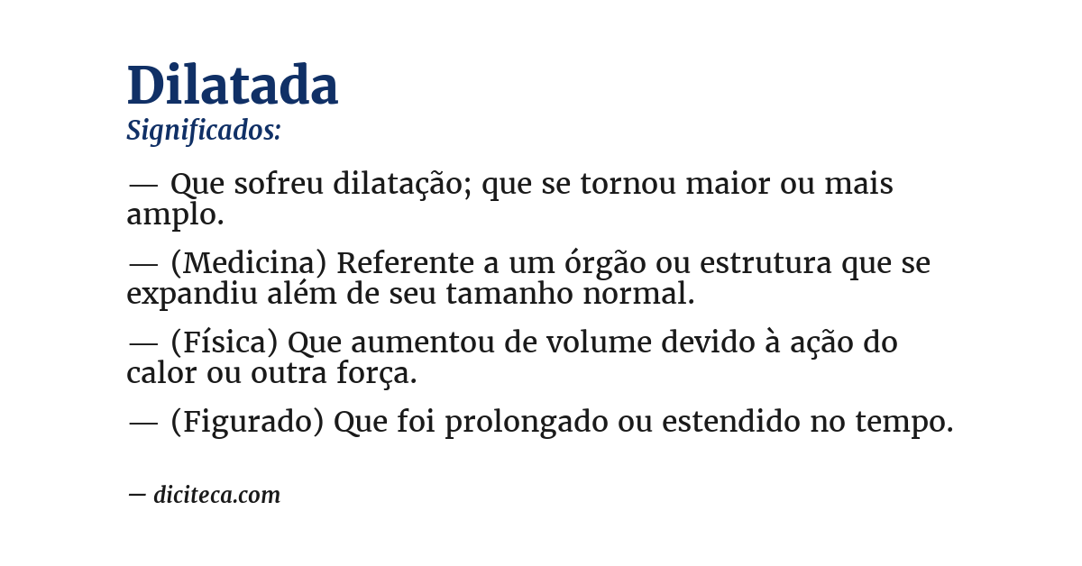 Significado de dilatada