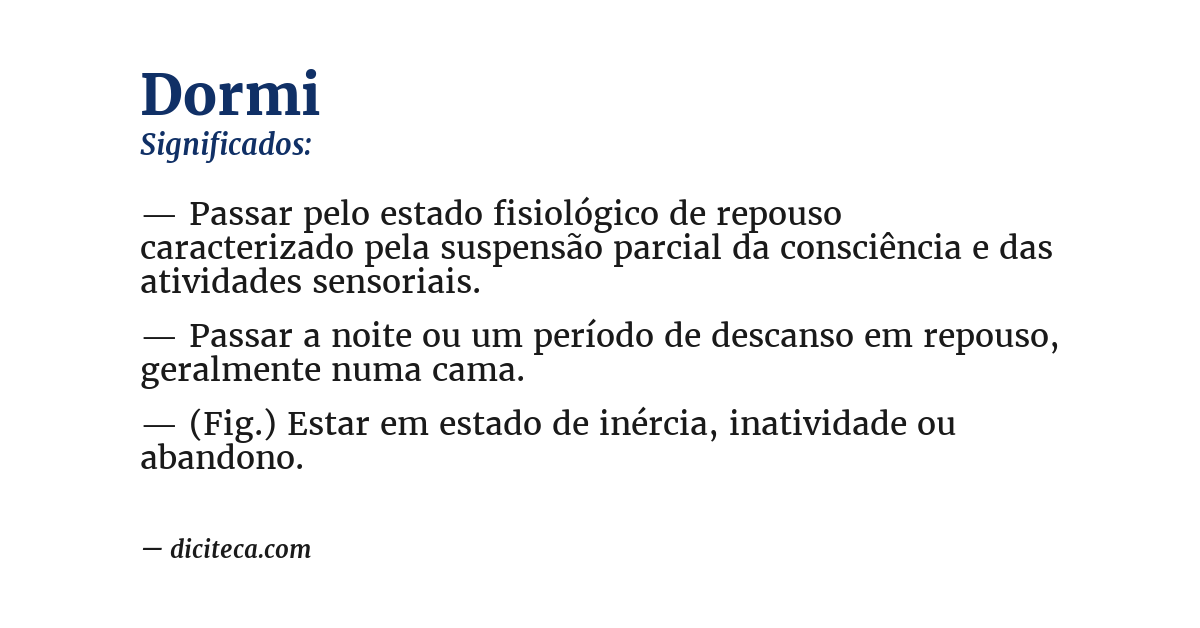 Significado de dormi