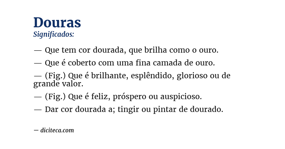Significado de douras