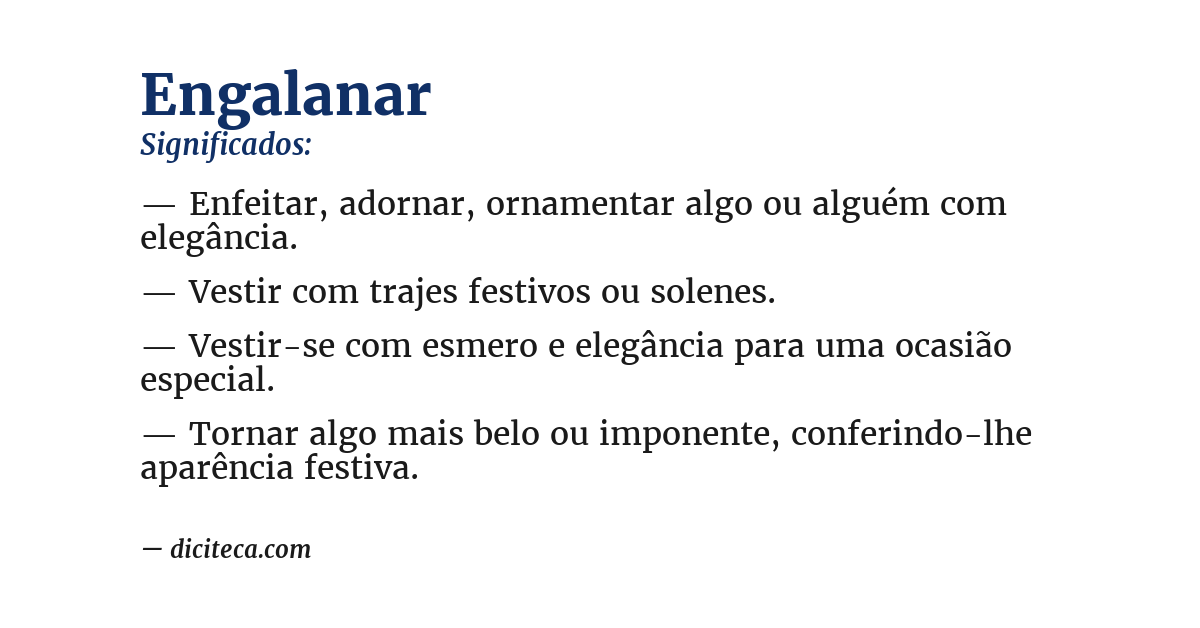 Significado de engalanar