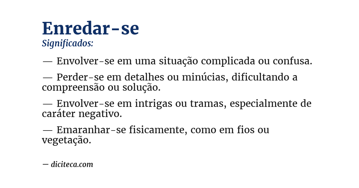 Significado de enredar-se