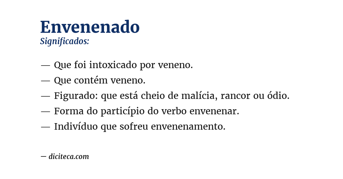 Significado de envenenado
