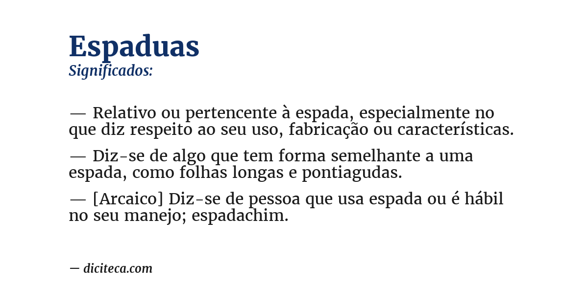 Significado de espaduas
