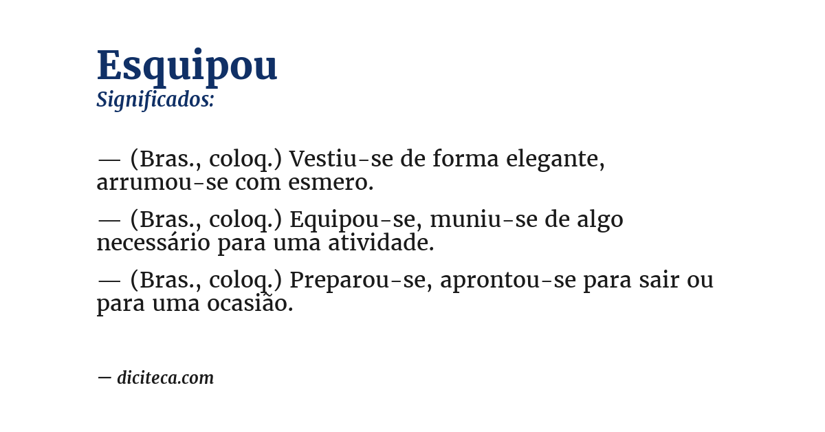Significado de esquipou
