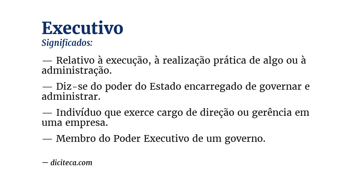 Significado de executivo
