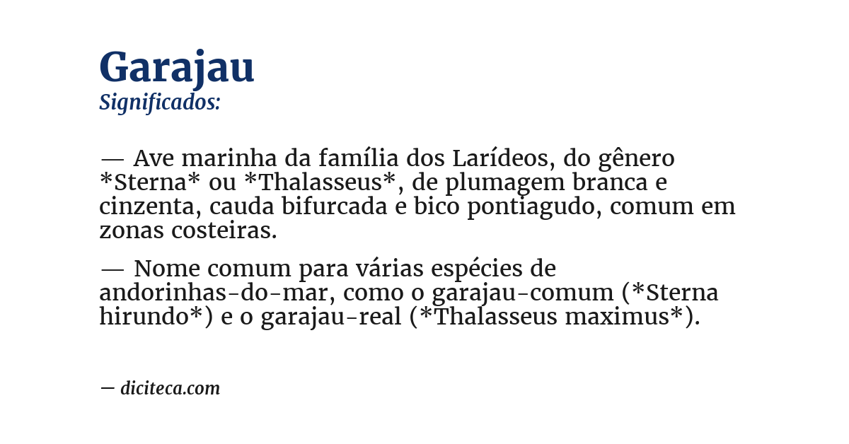Significado de garajau
