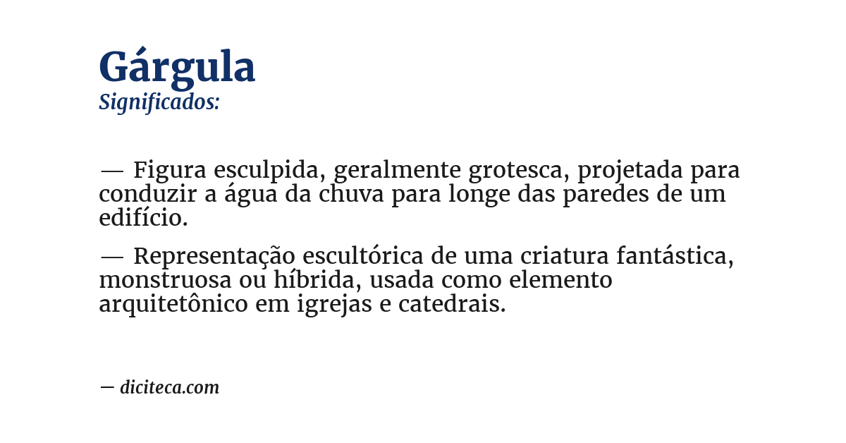 Significado de gárgula