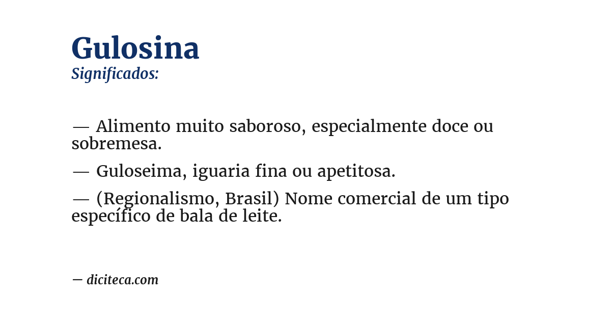 Significado de gulosina