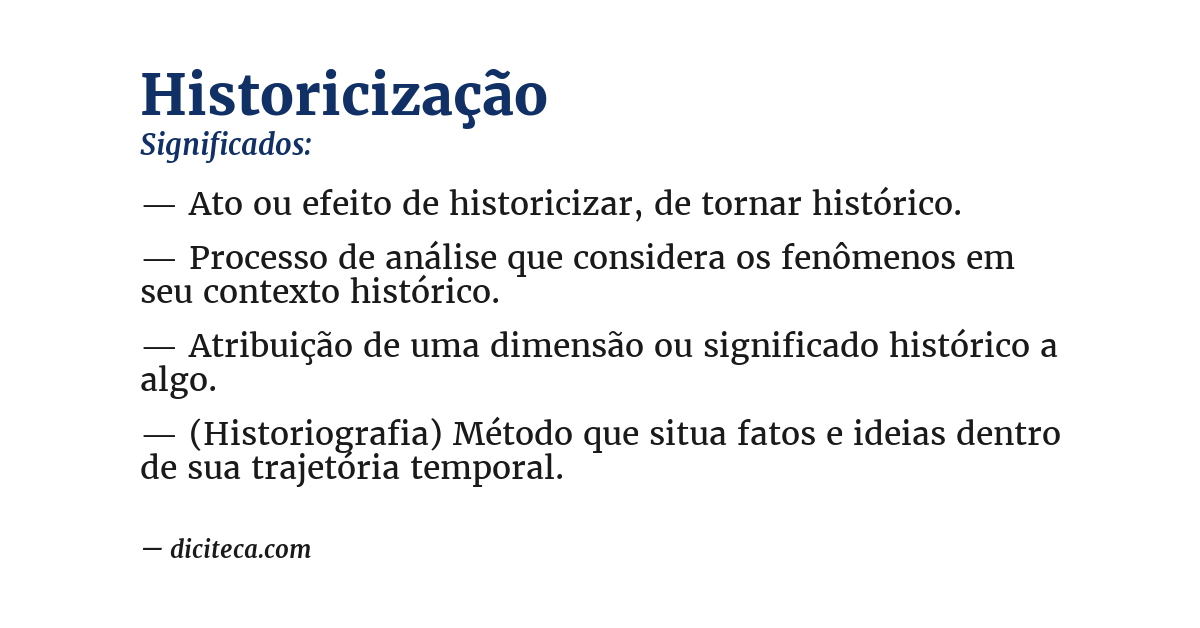 Significado de historicização