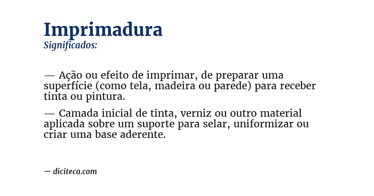 Significado de imprimadura
