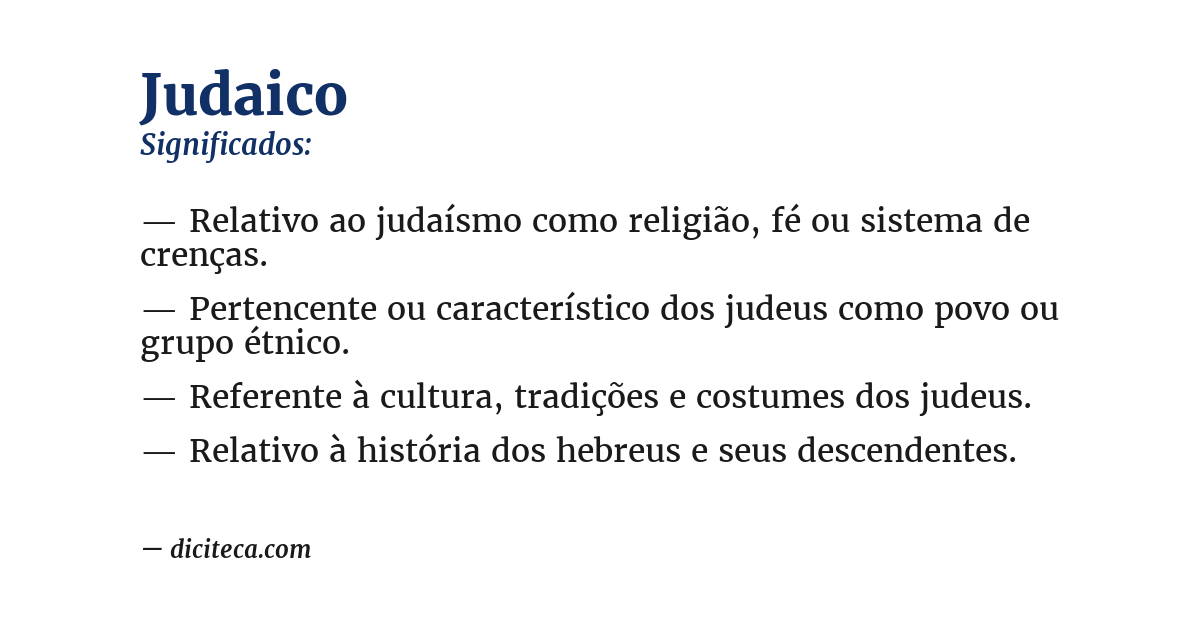 Significado de judaico