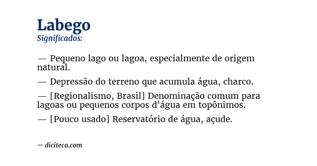 Significado de labego