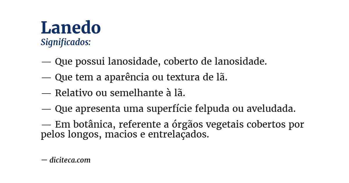 Significado de lanedo