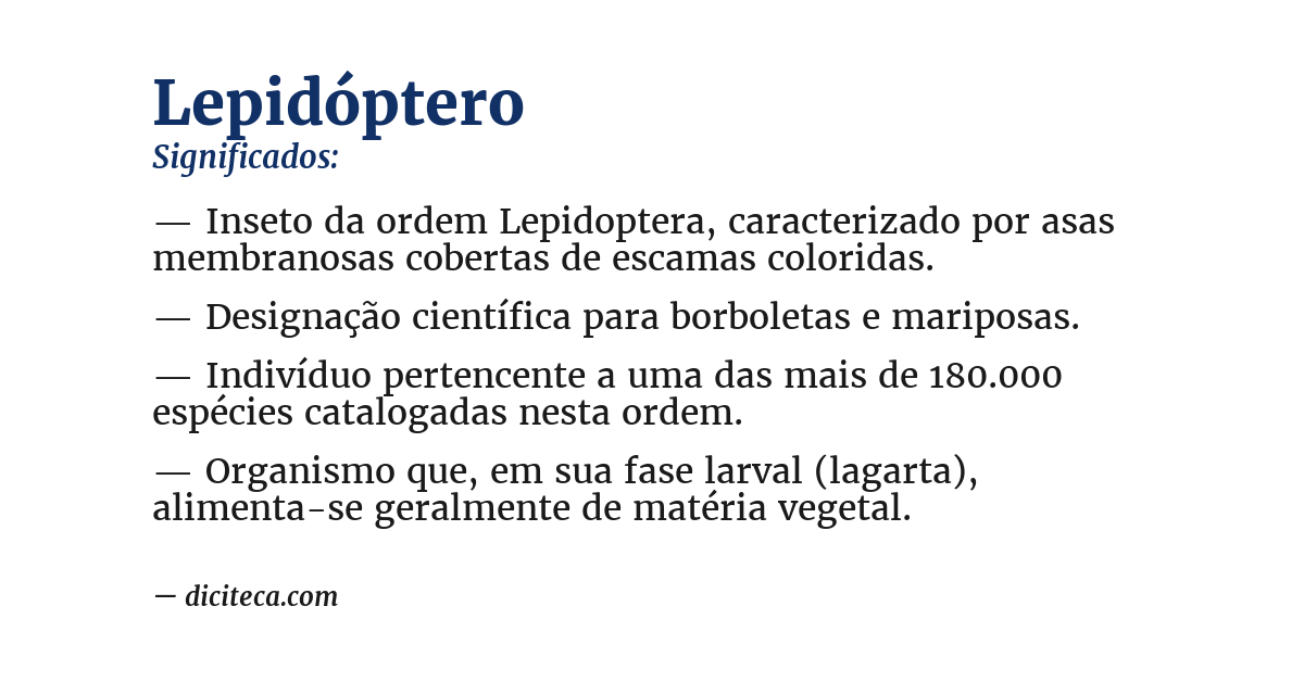 Significado de lepidóptero