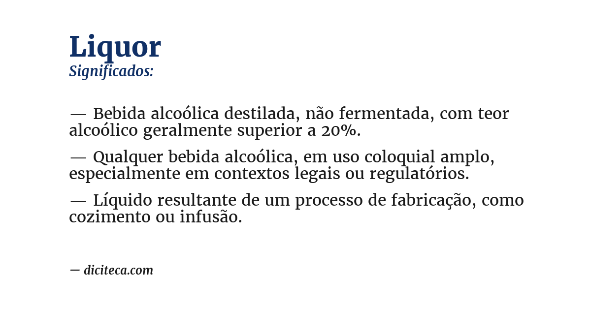 Significado de liquor