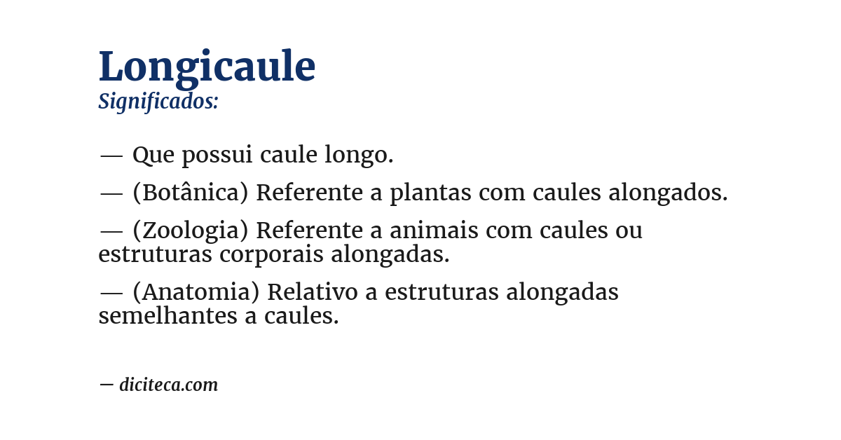 Significado de longicaule