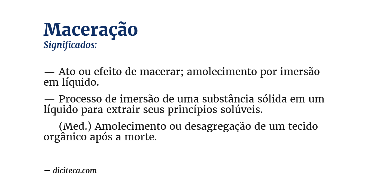 Significado de maceração