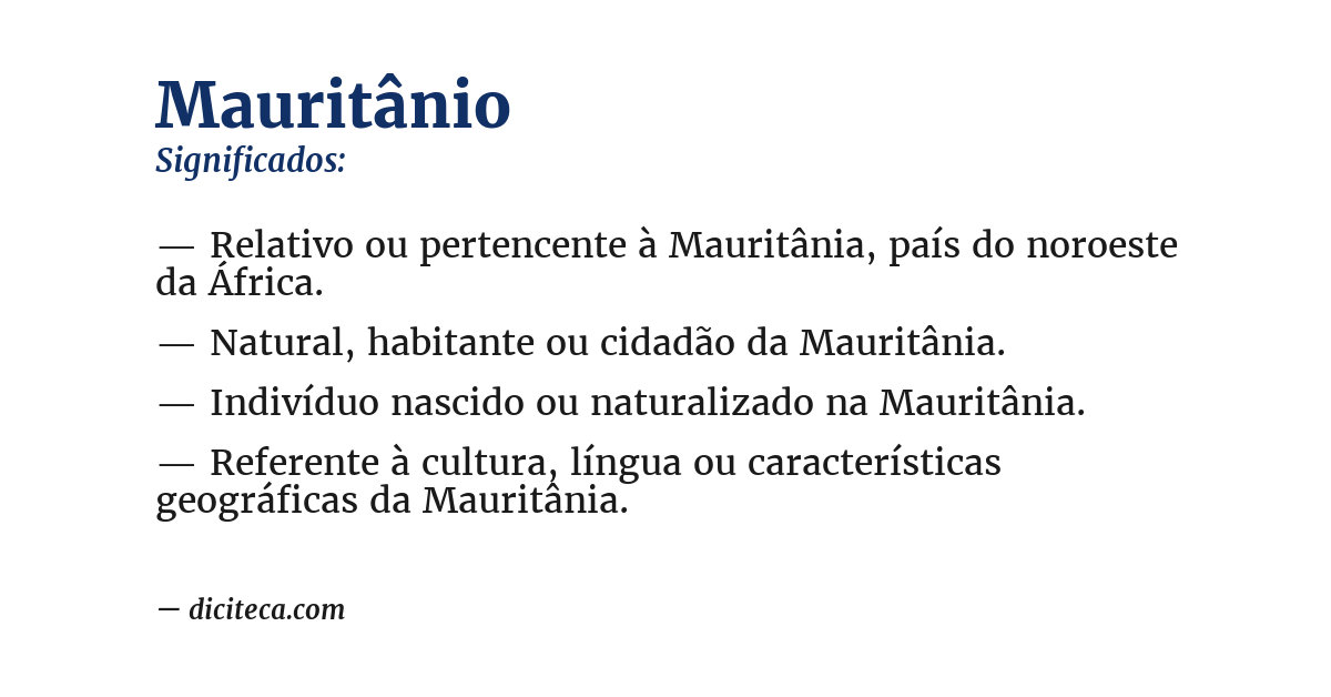 Significado de mauritânio