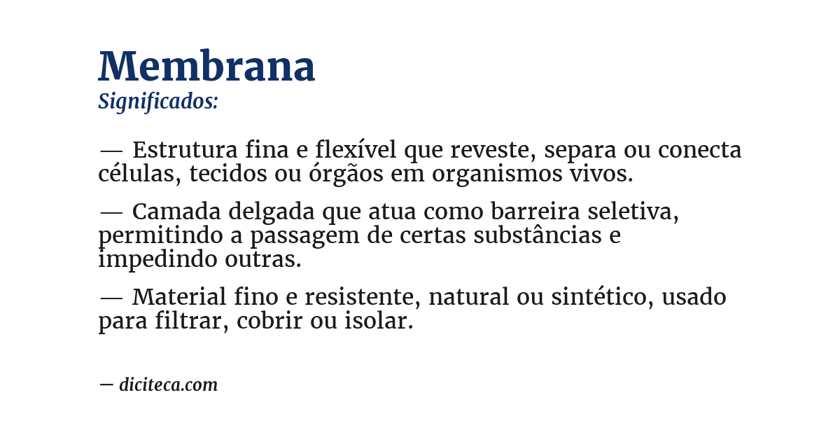 Significado de membrana