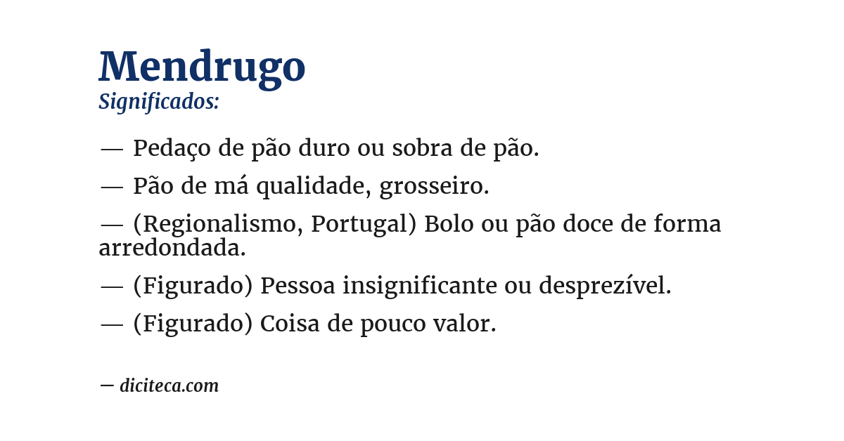 Significado de mendrugo