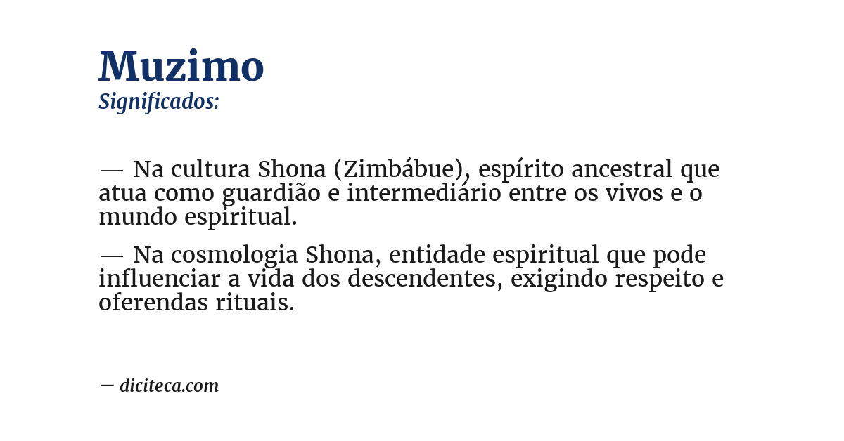 Significado de muzimo