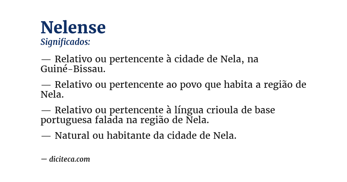 Significado de nelense