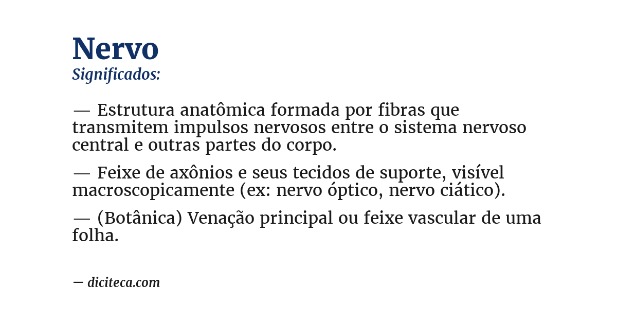 Significado de nervo