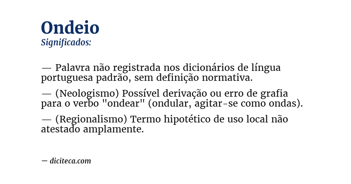 Significado de ondeio