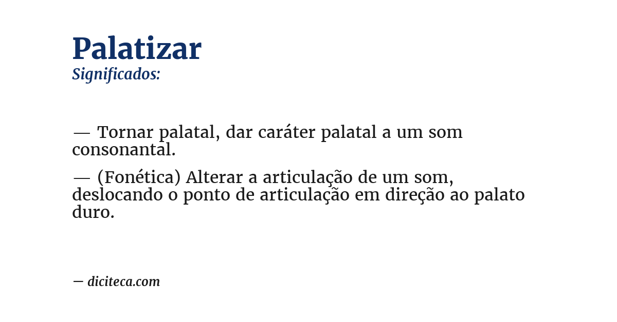 Significado de palatizar