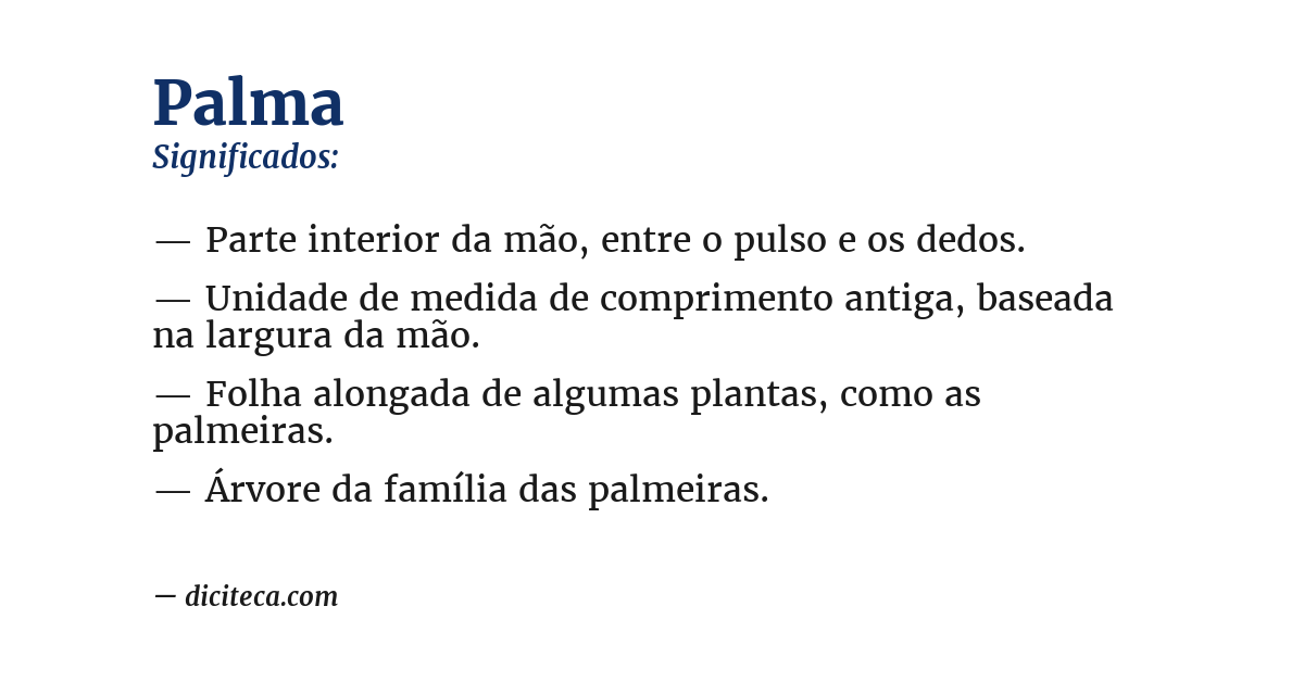 Significado de palma