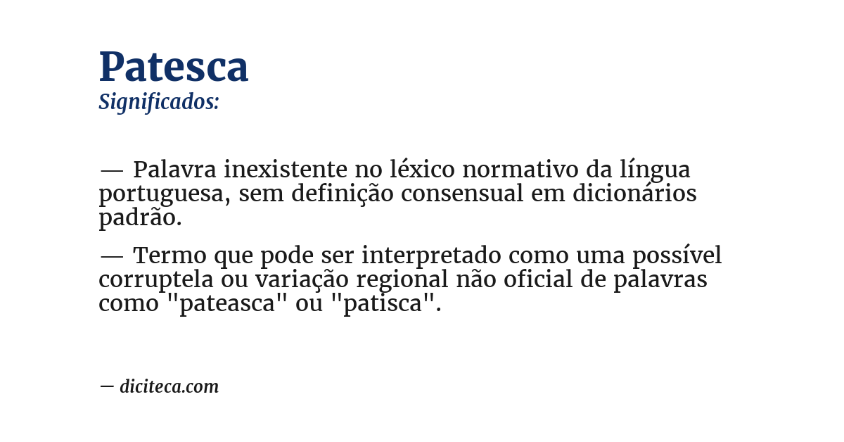 Significado de patesca