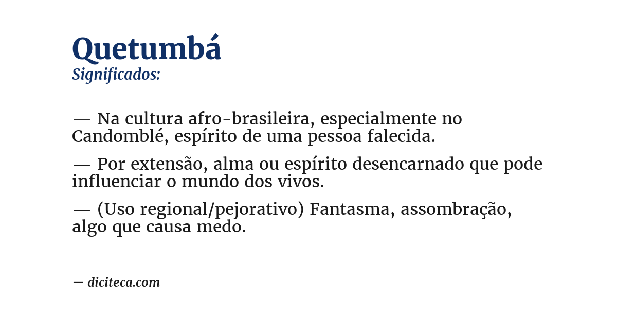 Significado de quetumbá
