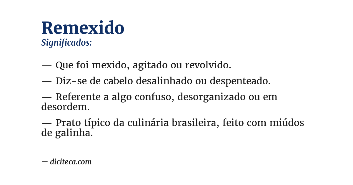 Significado de remexido