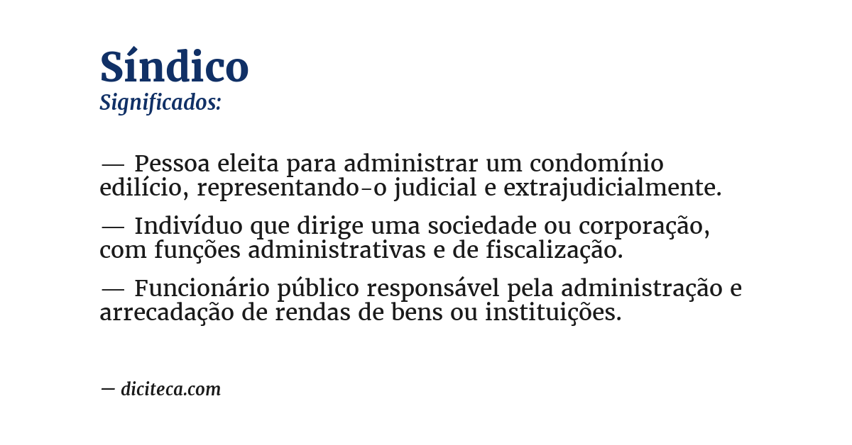 Significado de síndico